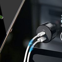 GENIUS Auto punjač USB-C PD i USB-A QC