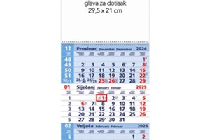 Kalendar tromjeseči na spiralu