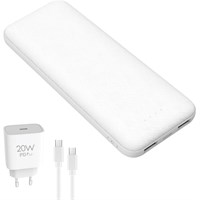 PLATINET Power bank PMPB10SET PMPB10SETW, bijeli + zidni PD punjač i USB-C kabel