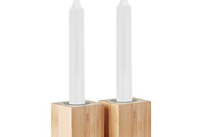 Set od dvije svijeće u bambus držačima