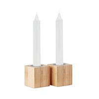 Set od dvije svijeće u bambus držačima